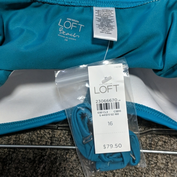 NFSD52023 Loft Beach One Piece Bandeau Swim Suit Size 16 🆕 - Picture 7 of 9